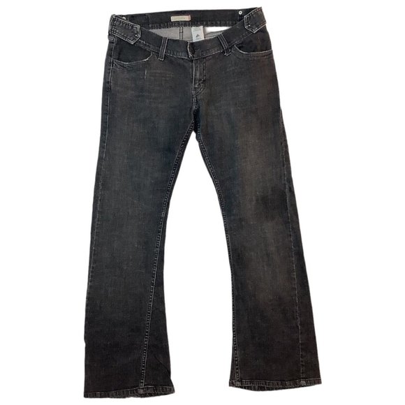 Levi's Denim - Levis Jeans Bootcut Stretch Mid Rise Black Denim Womens Size 13 M Pockets